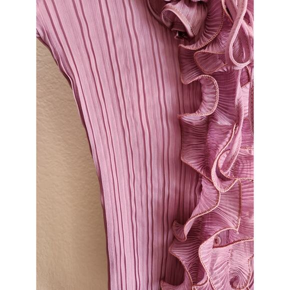 y2K Daniel Women's Ruffle Button Up Blouse Lg - Picture 3 of 10